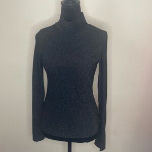 Super cute black long sleeve sparkly high neck shirt